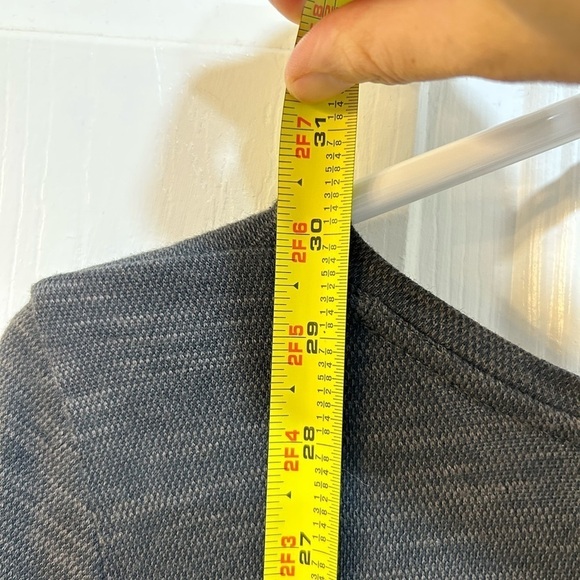 J. Jill Black Heathered Tunic Sweater V-Neck Pullover Long Sleeve W Pockets Sz S - Picture 5 of 6